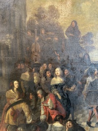 Flemish school, circle of Hieronymus Janssens (1624-1693): The court dance, oil on canvas, 17th C.
