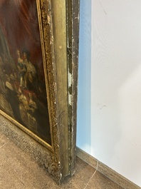 Flemish school, circle of Hieronymus Janssens (1624-1693): The court dance, oil on canvas, 17th C.