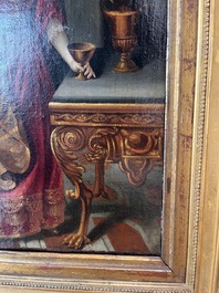 Franse school, navolger van Fran&ccedil;ois de Troy (1645-1730): Portret van Anne Louise B&eacute;n&eacute;dicte de Bourbon als Cleopatra, olie op doek, 18de eeuw