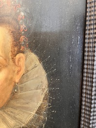 Flemish school: The Archdukes Albert and Isabella, oil on panel, 17th C.