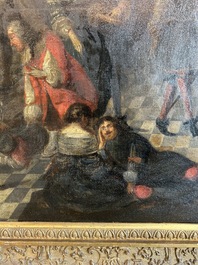 Flemish school, circle of Hieronymus Janssens (1624-1693): The court dance, oil on canvas, 17th C.