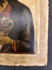 Een Russisch-orthodoxe 'Johannes de Voorloper' icoon, begin 19de eeuw