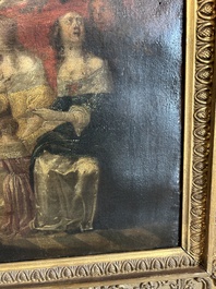 Flemish school, circle of Hieronymus Janssens (1624-1693): The court dance, oil on canvas, 17th C.