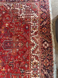 A Persian Heriz rug with 'Ahar' design, wool on cotton, 20th C.