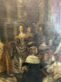 Flemish school, circle of Hieronymus Janssens (1624-1693): The court dance, oil on canvas, 17th C.
