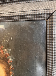 Flemish school: The Archdukes Albert and Isabella, oil on panel, 17th C.