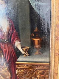 Franse school, navolger van Fran&ccedil;ois de Troy (1645-1730): Portret van Anne Louise B&eacute;n&eacute;dicte de Bourbon als Cleopatra, olie op doek, 18de eeuw