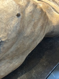 A large limewood sculpture of the crucified Saint Dismas, Germany, 16th C.