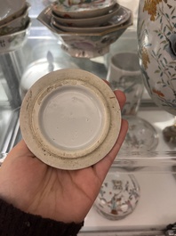 A varied collection of Chinese famille rose and qianjiang cai porcelain, 19th/20th C.