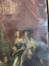 Flemish school, circle of Hieronymus Janssens (1624-1693): The court dance, oil on canvas, 17th C.