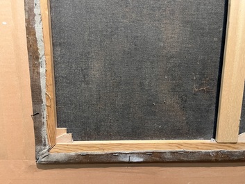 Vlaamse school, in de stijl van Gerard Thomas (1663-1720): Het atelier van de astronoom-geograaf, olie op doek, eerste helft 18de eeuw