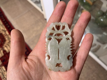 Three Chinese hardstone carvings, 19th/20th C.