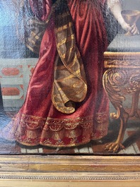 Franse school, navolger van Fran&ccedil;ois de Troy (1645-1730): Portret van Anne Louise B&eacute;n&eacute;dicte de Bourbon als Cleopatra, olie op doek, 18de eeuw