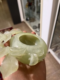 Three Chinese hardstone carvings, 19th/20th C.