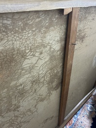 Evarist De Buck (1892-1974): Hard work at dusk, oil on canvas, dated 1916