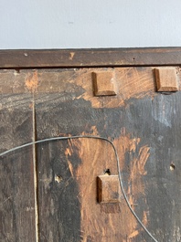 Prague school: The adoration of the magi, oil on panel, 17th C.