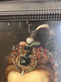 Flemish school: The Archdukes Albert and Isabella, oil on panel, 17th C.