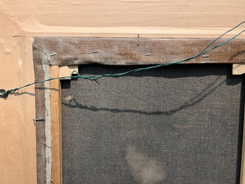 Vlaamse school, in de stijl van Gerard Thomas (1663-1720): Het atelier van de astronoom-geograaf, olie op doek, eerste helft 18de eeuw