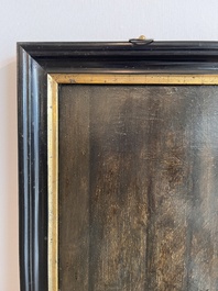 Prague school: The adoration of the magi, oil on panel, 17th C.