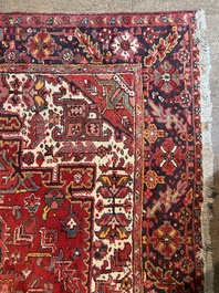 A Persian Heriz rug with 'Ahar' design, wool on cotton, 20th C.