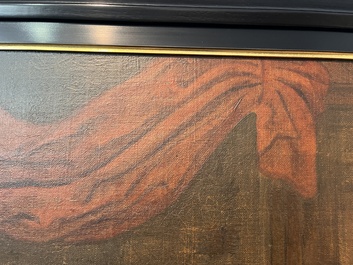 Vlaamse school, in de stijl van Gerard Thomas (1663-1720): Het atelier van de astronoom-geograaf, olie op doek, eerste helft 18de eeuw