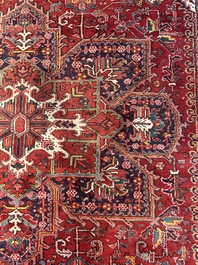 A Persian Heriz rug with 'Ahar' design, wool on cotton, 20th C.