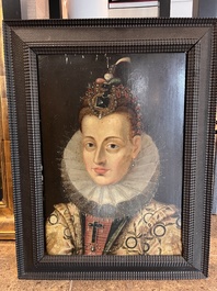 Flemish school: The Archdukes Albert and Isabella, oil on panel, 17th C.