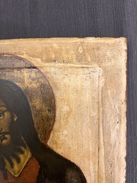 Een Russisch-orthodoxe 'Johannes de Voorloper' icoon, begin 19de eeuw