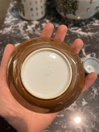 Eight Chinese blue and white wares, Kangxi and later