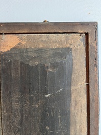 Prague school: The adoration of the magi, oil on panel, 17th C.