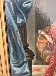 Franse school, navolger van Fran&ccedil;ois de Troy (1645-1730): Portret van Anne Louise B&eacute;n&eacute;dicte de Bourbon als Cleopatra, olie op doek, 18de eeuw