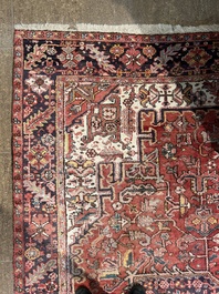 A Persian Heriz rug with 'Ahar' design, wool on cotton, 20th C.