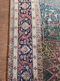 A Persian Tabriz rug with floral design, wool on cotton, first half 20th C.