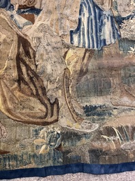 A fragment of a Flemish wall tapestry, Brussels or Oudenaarde, 17th C.