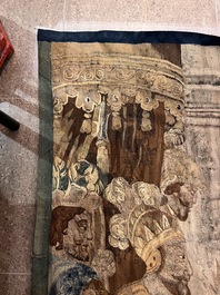 A fragment of a Flemish wall tapestry, Brussels or Oudenaarde, 17th C.