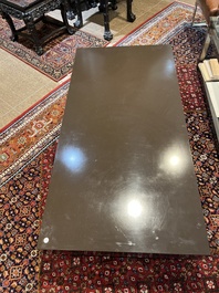 A rectangular design coffee table in the style of Willy Rizzo, 3rd quarter 20th C.
