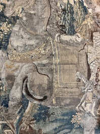 A fragment of a Flemish wall tapestry, Brussels or Oudenaarde, 17th C.