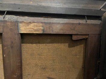 Flemish school, follower of David Teniers (1610-1690): The rich man being led to hell, oil on canvas, ca. 1700