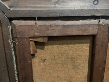 Flemish school, follower of David Teniers (1610-1690): The rich man being led to hell, oil on canvas, ca. 1700