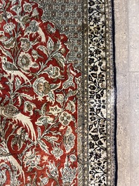 A Persian Qom (Qum/Ghom) silk rug with 'Mihrab' design, 20th C.