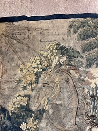A fragment of a Flemish wall tapestry, Brussels or Oudenaarde, 17th C.