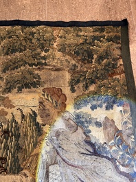 A fragment of a Flemish wall tapestry, Brussels or Oudenaarde, 17th C.