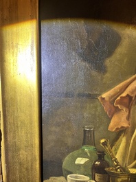 Frans van Kuyck (1852 - 1915): Still life in the artist's studio, oil on canvas, dated June 3 1869