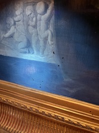 Ad&egrave;le Evrard (1792-1889): Hunting still life with grapes and poultry, oil on panel, dated 1820