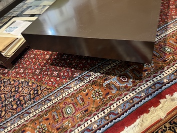 A rectangular design coffee table in the style of Willy Rizzo, 3rd quarter 20th C.