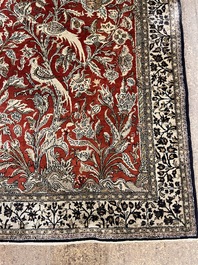 A Persian Qom (Qum/Ghom) silk rug with 'Mihrab' design, 20th C.