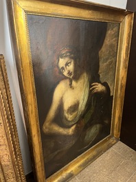 European school: The penance of Mary Magdalene, oil on canvas, ca. 1700