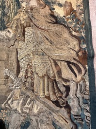A fragment of a Flemish wall tapestry, Brussels or Oudenaarde, 17th C.