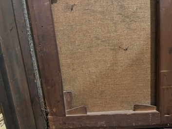 Flemish school, follower of David Teniers (1610-1690): The rich man being led to hell, oil on canvas, ca. 1700