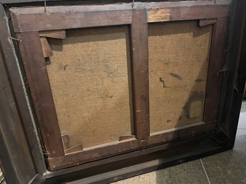 Flemish school, follower of David Teniers (1610-1690): The rich man being led to hell, oil on canvas, ca. 1700